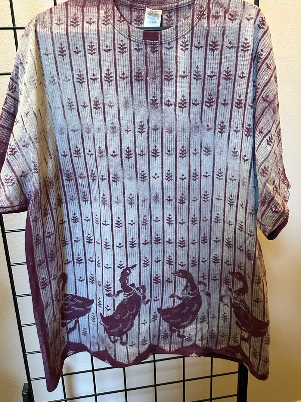 Hand Bleach Dyed Gildan Tshirt w/Geese